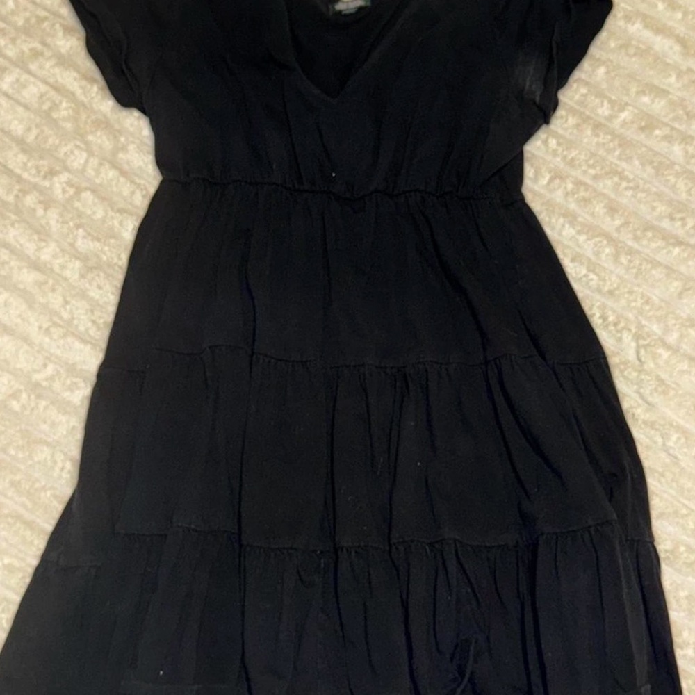 Elegant Black Tiered Dress